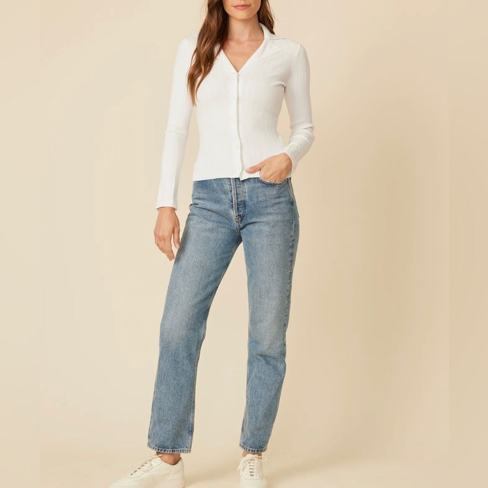 Revolve White Button Down Shirt - image 4